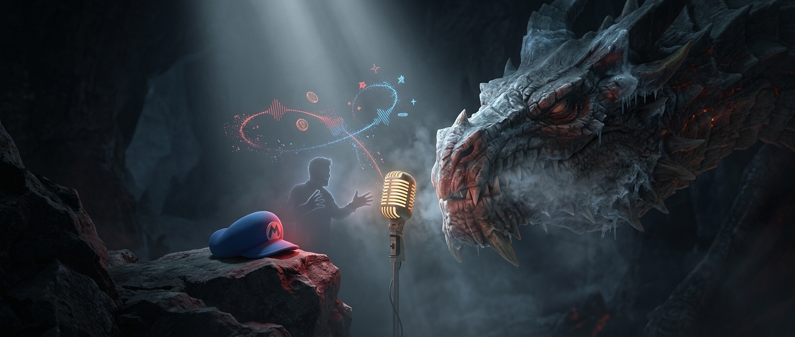 Mario’s voice actor also plays a Skyrim dragon