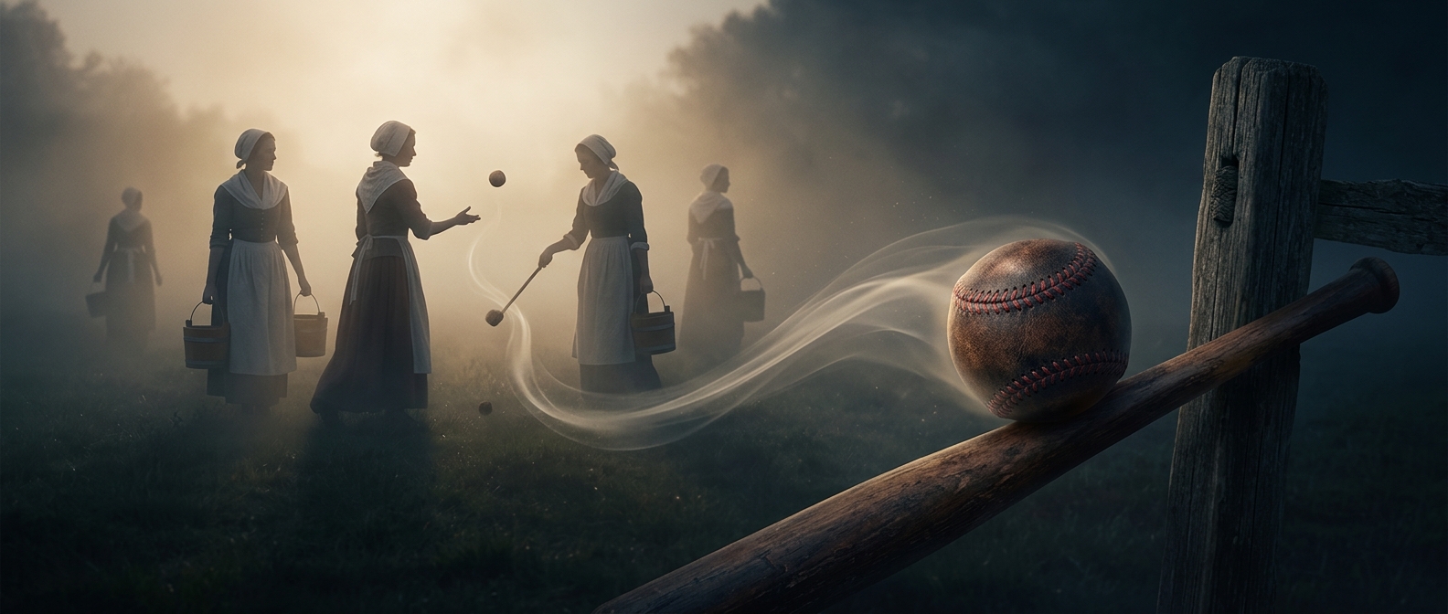 Baseball began as a muddy English pastime