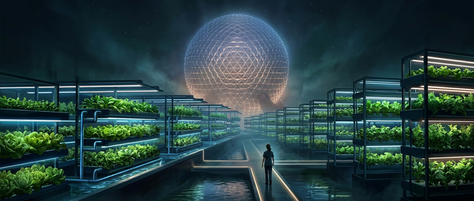 В парке Disney Epcot лодка провозит туристов мимо настоящей крытой фермы