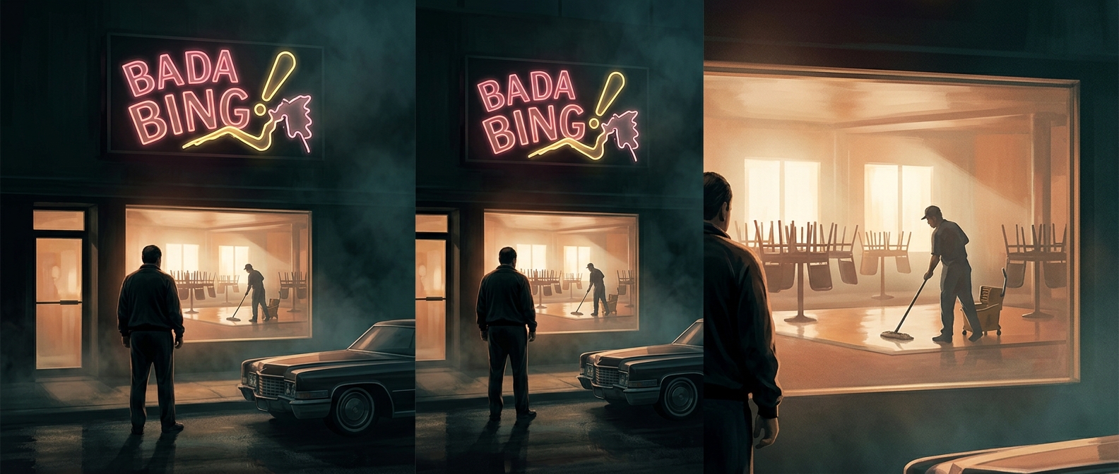 The Sopranos filmed inside a real strip club