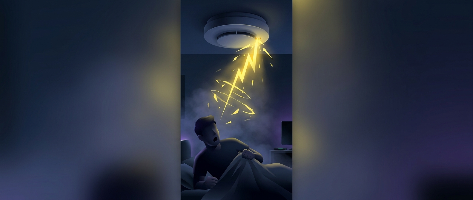 Why smoke alarms always seem to chirp at night