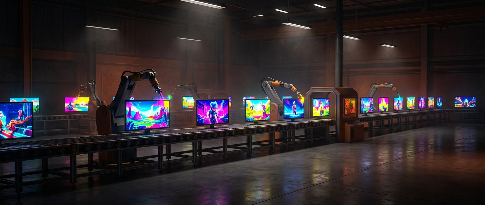Content farms mass-produce highly saturated imagery