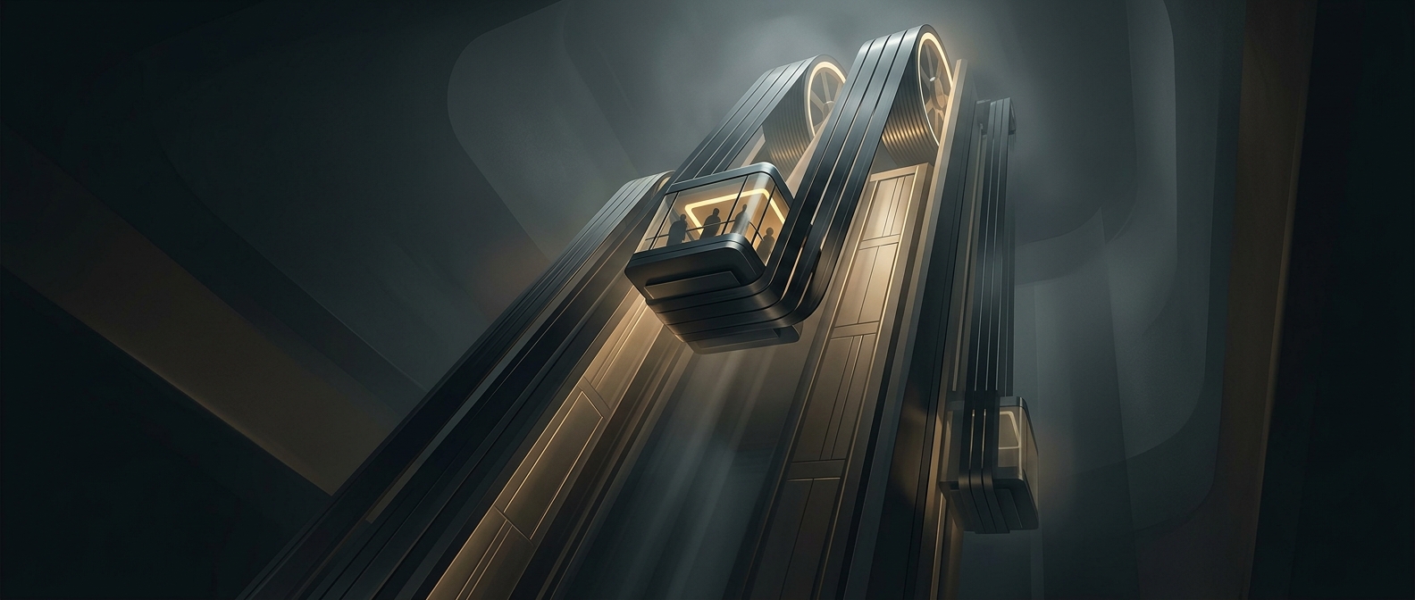 Modern lifts use flat steel belts over ropes