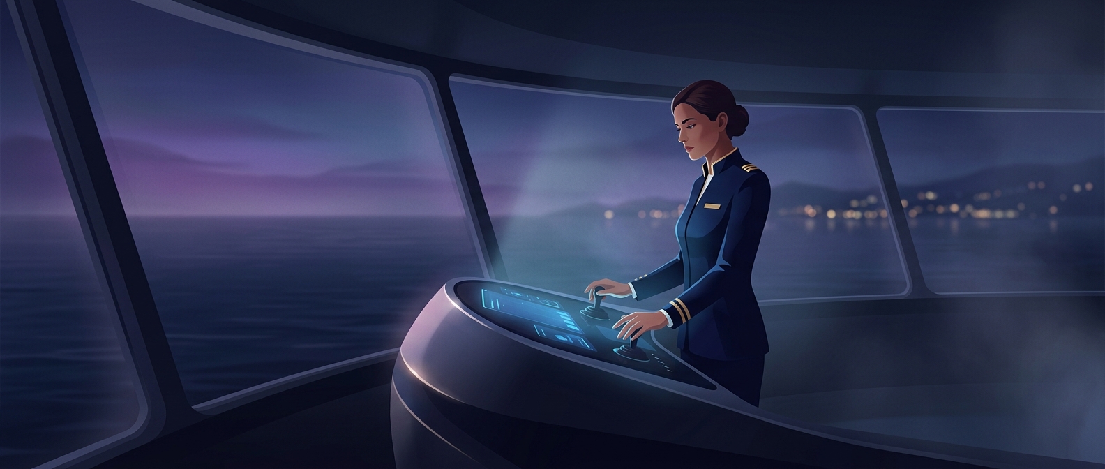 Why cruise ships don't have steering wheels
