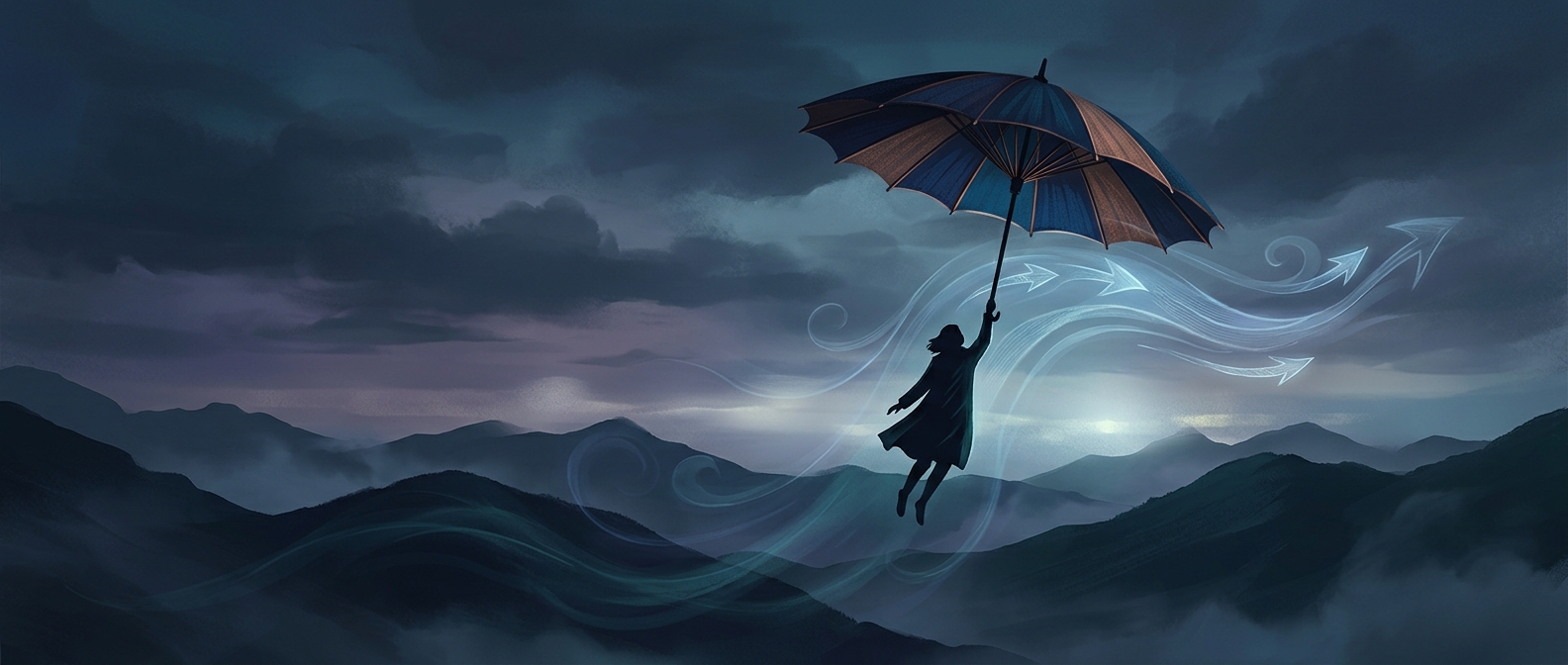 Using the East Wind and an umbrella to float