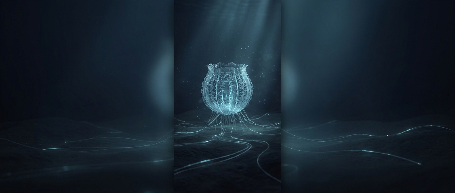 This sponge grows its own glass fiber optics