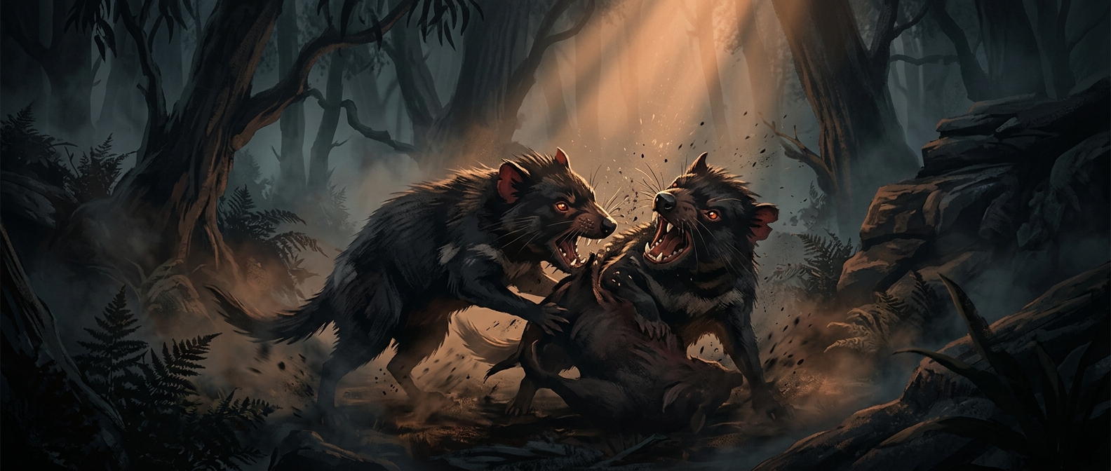 Why Tasmanian devils bite each other at dinner