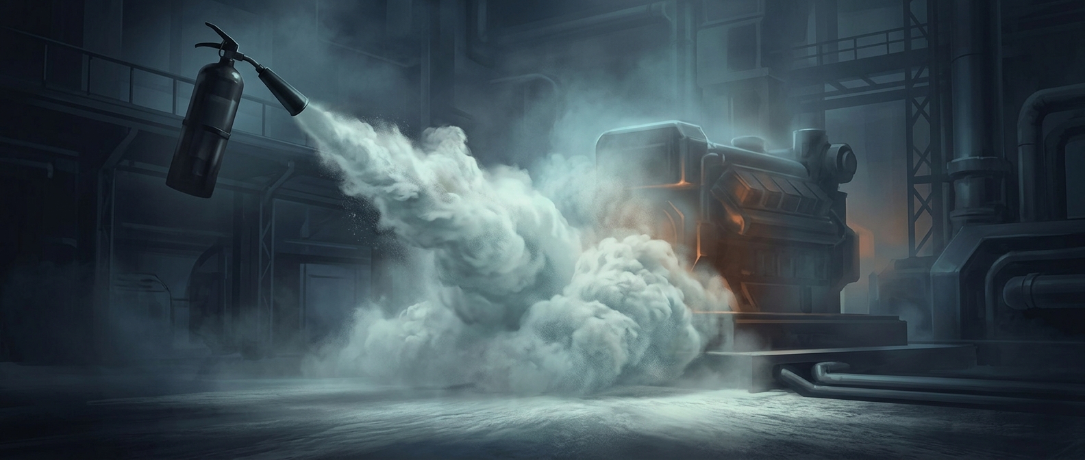 Why fire extinguishers spray powder