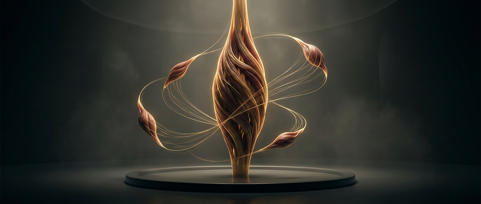 Biceps are basically shaped like strange fleshy spindles