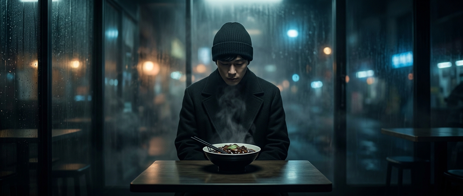 South Korean singles eat black noodles on April 14