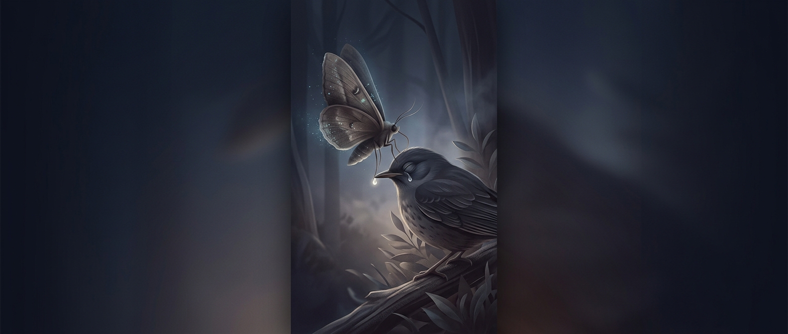 Moths that drink sleeping birds’ tears