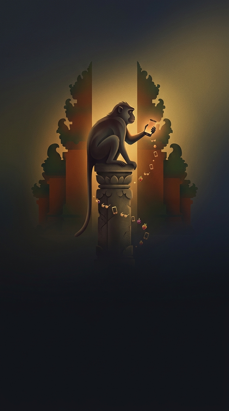 Long-tailed macaques residing around the Uluwatu Temple in Bali have developed a highly organized criminal enterprise centered around stealing personal belongings from unsuspecting tourists.