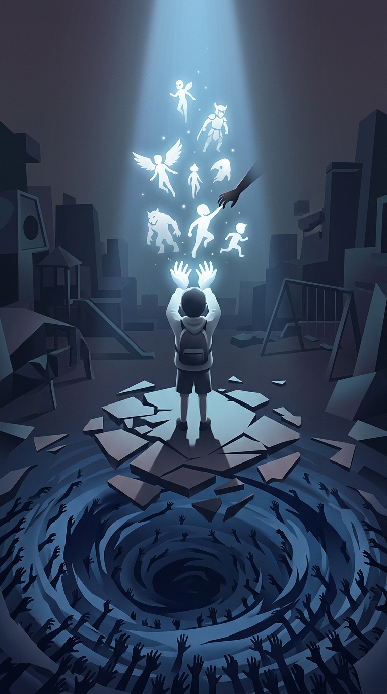 What bizarre, dark underlying truth defines the chaotic universe of Super Smash Bros, according to the creator?