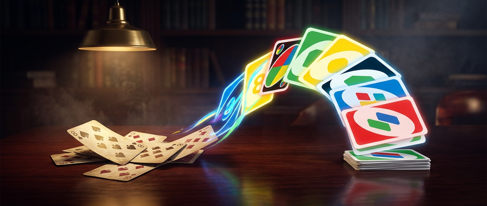 Игра «Crazy Eights» вдохновила на создание коммерческой версии «Uno»