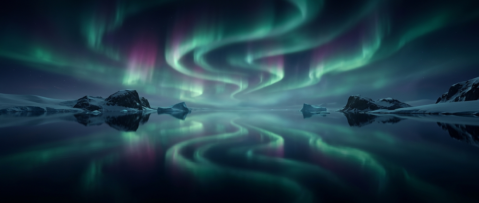 The southern lights mirror the northern ones