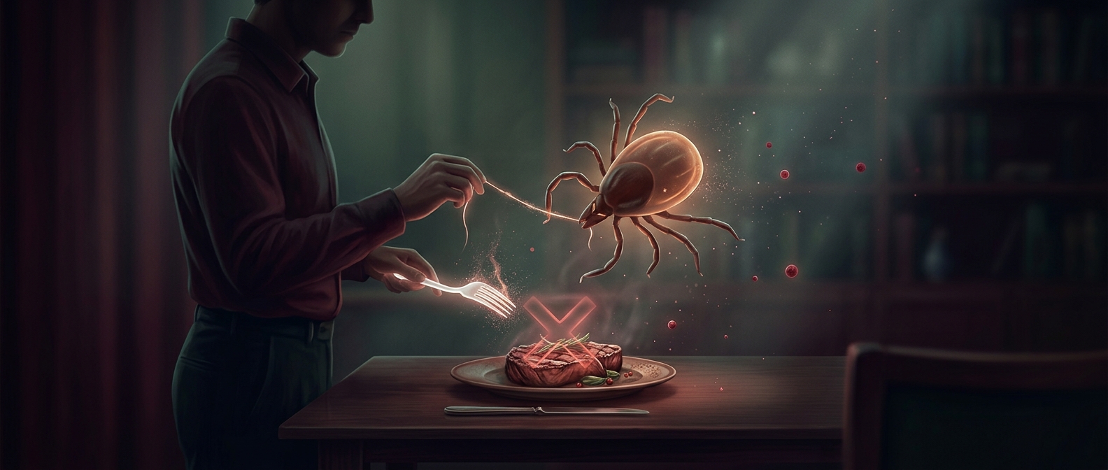 A tick bite can make burgers off-limits