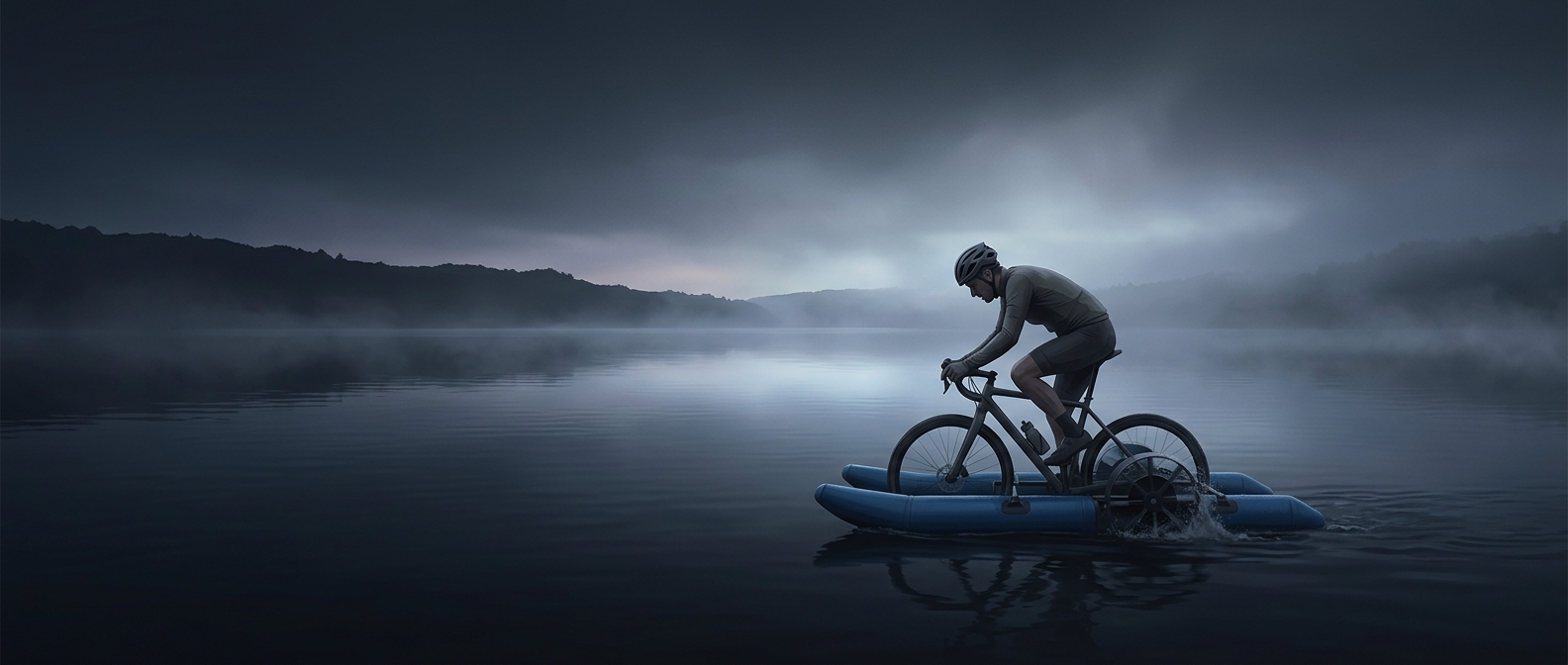 The bicycles built to cross lakes