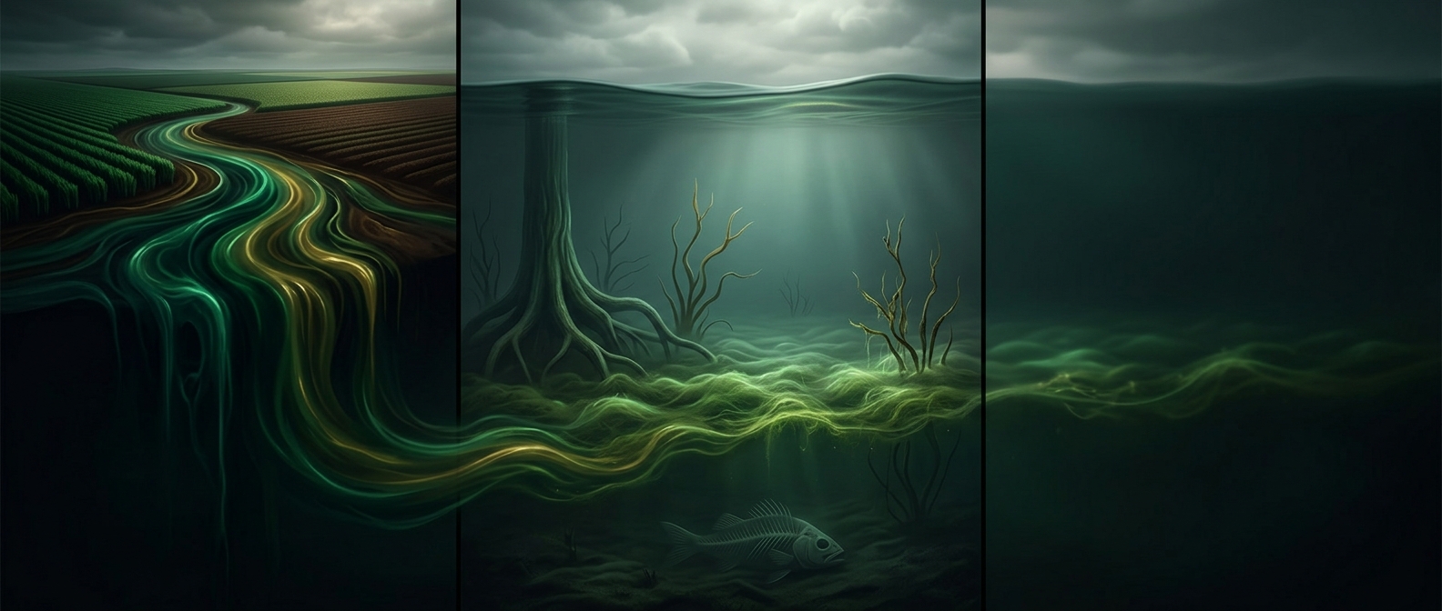 Excessive agricultural runoff suffocates freshwater lakes
