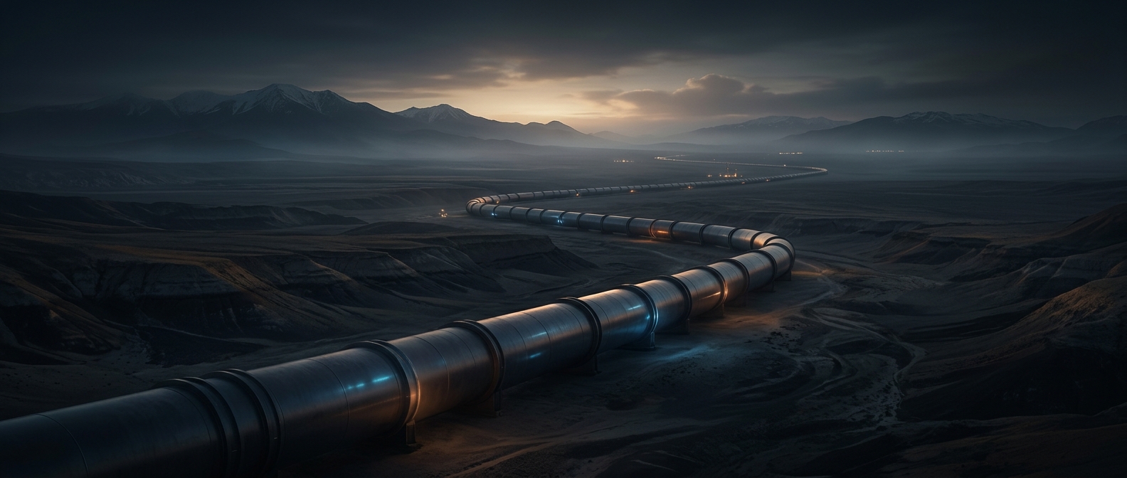 Intercontinental pipelines move pressurized gas