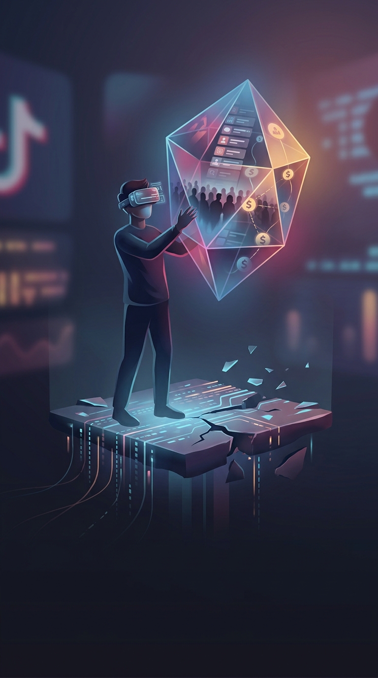 What brutal economic reality defines the massive multi-billion dollar social media creator economy?