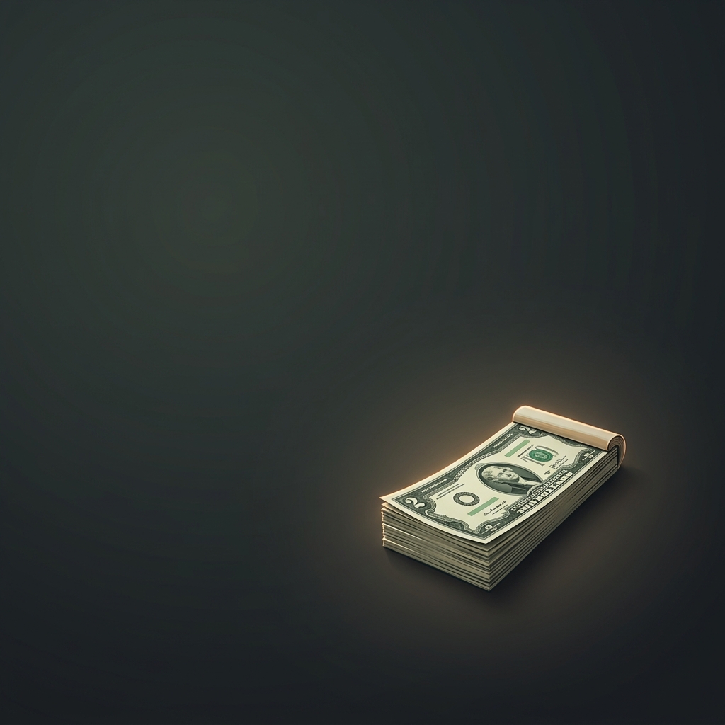 Steve Wozniak pays with sticky notes made of money