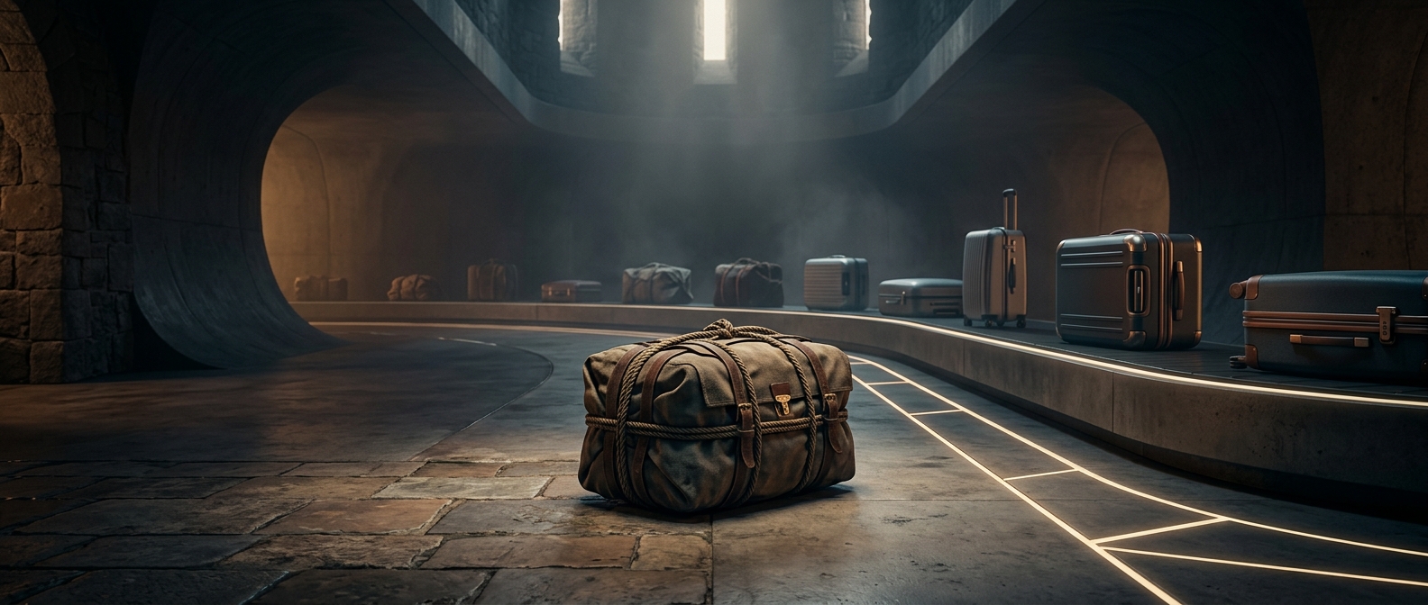 Baggage originates from an old French word for bundle