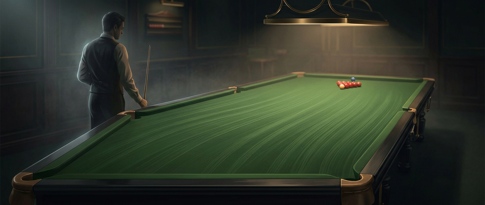 Snooker tables feature directional nap on the green cloth
