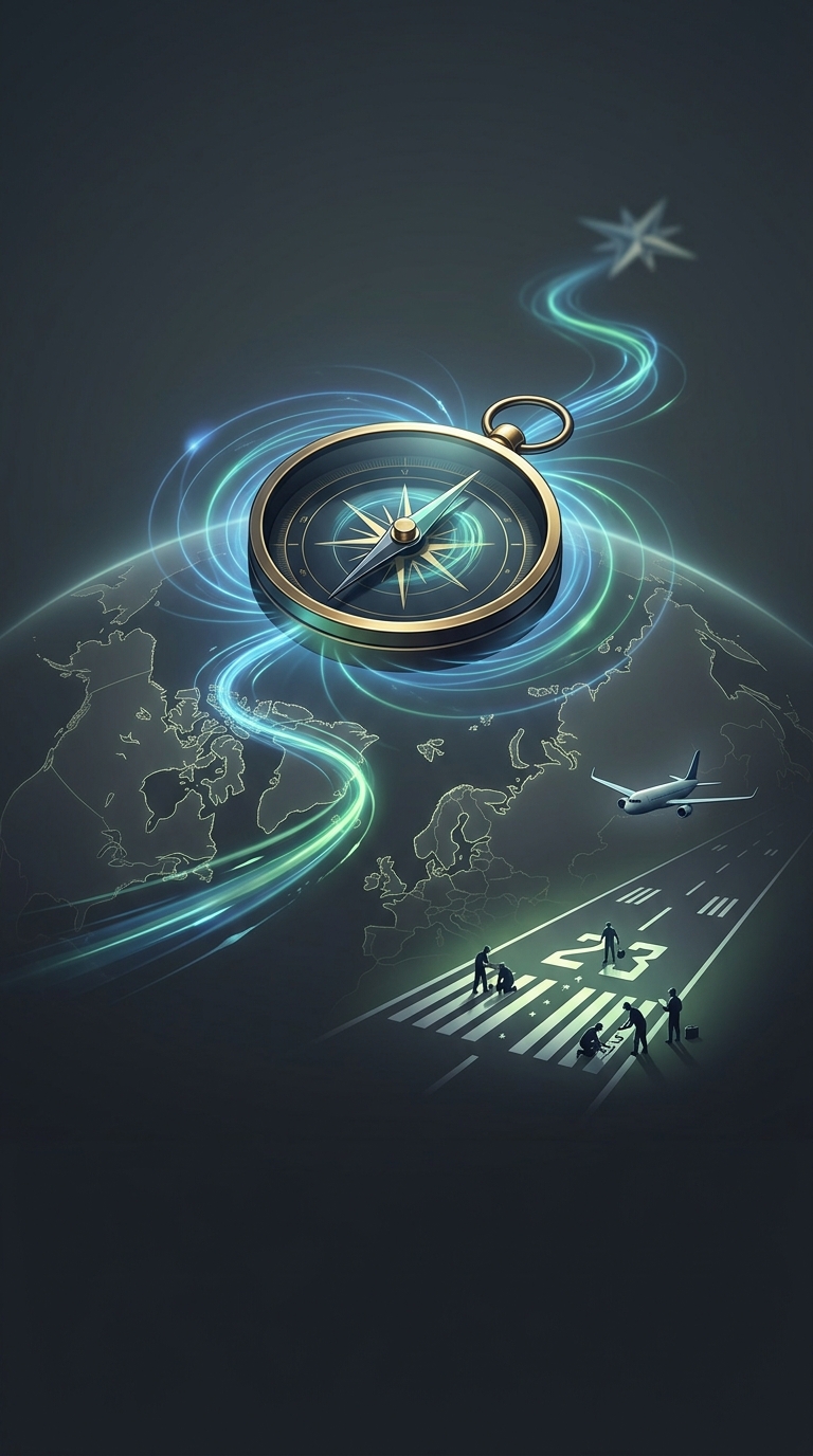 Compasses do not actually point to the geographic North Pole, but rather to the magnetic North Pole, which is constantly moving and currently sprinting toward Russia.