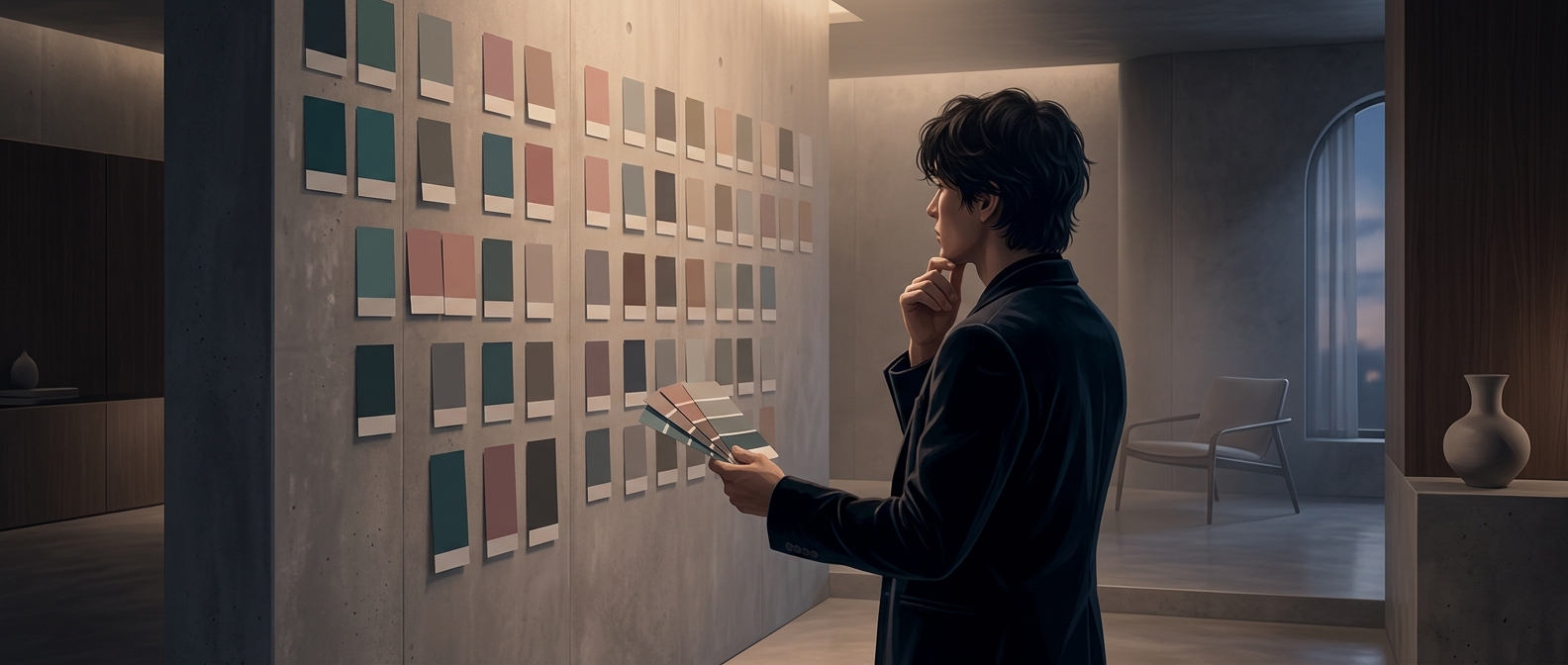 Libra placements stare at wall paint swatches endlessly