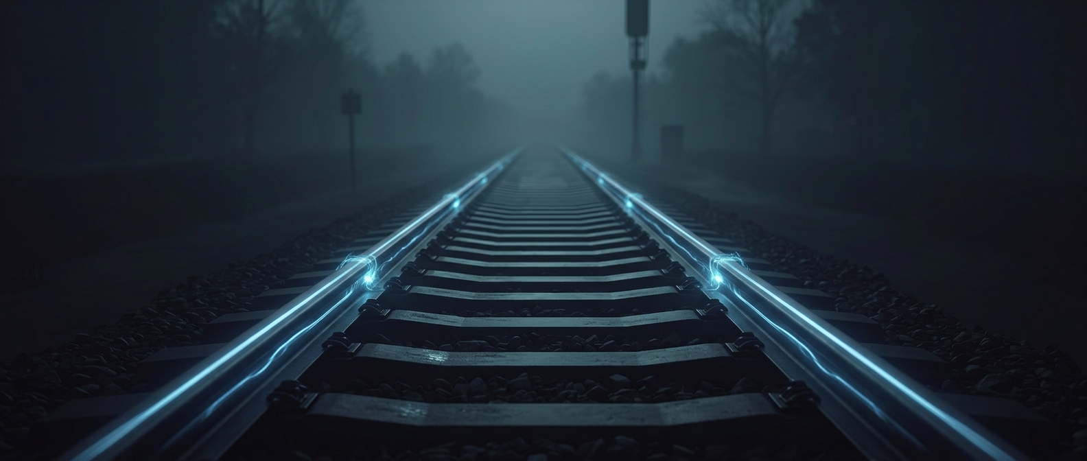 Track circuits send voltage through the rails