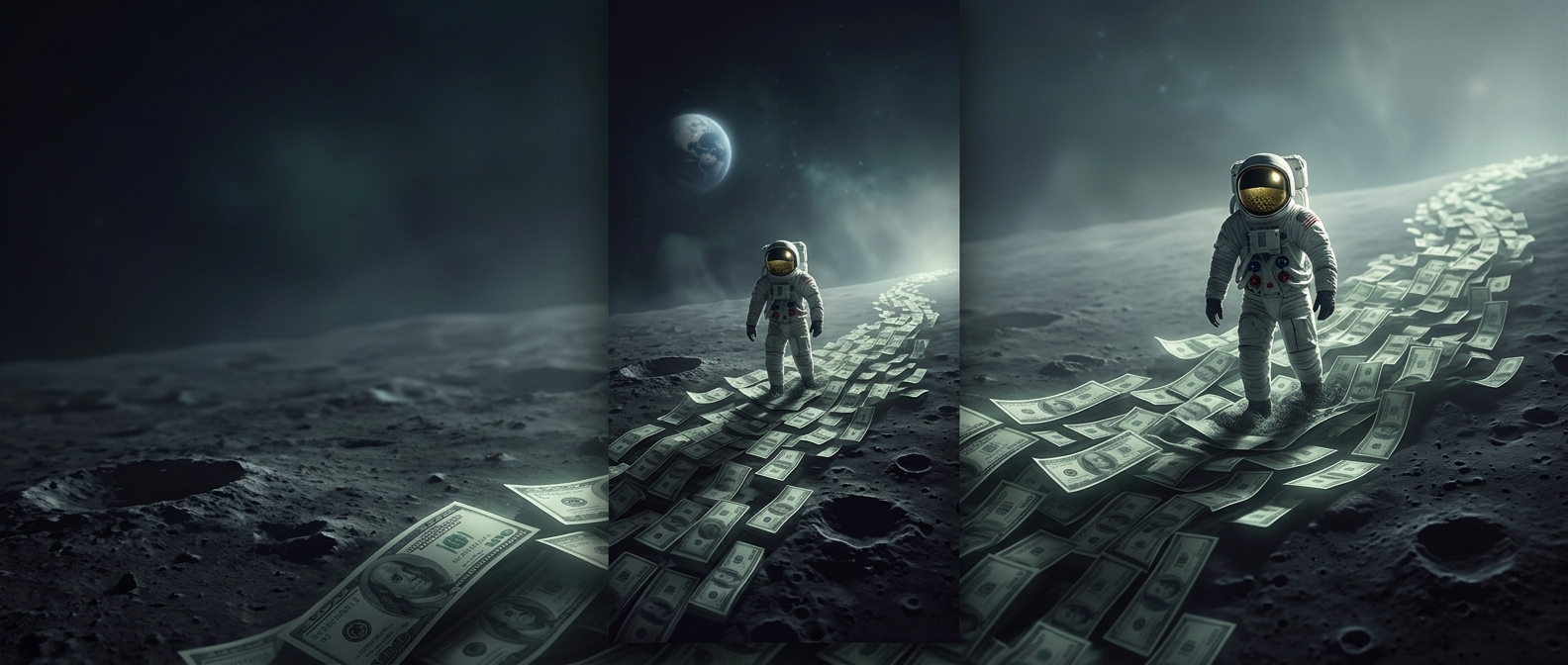 Putting a man on the moon consumed massive federal budgets
