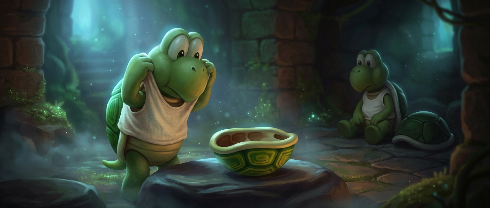 Koopa Troopas wear shirts under their shells