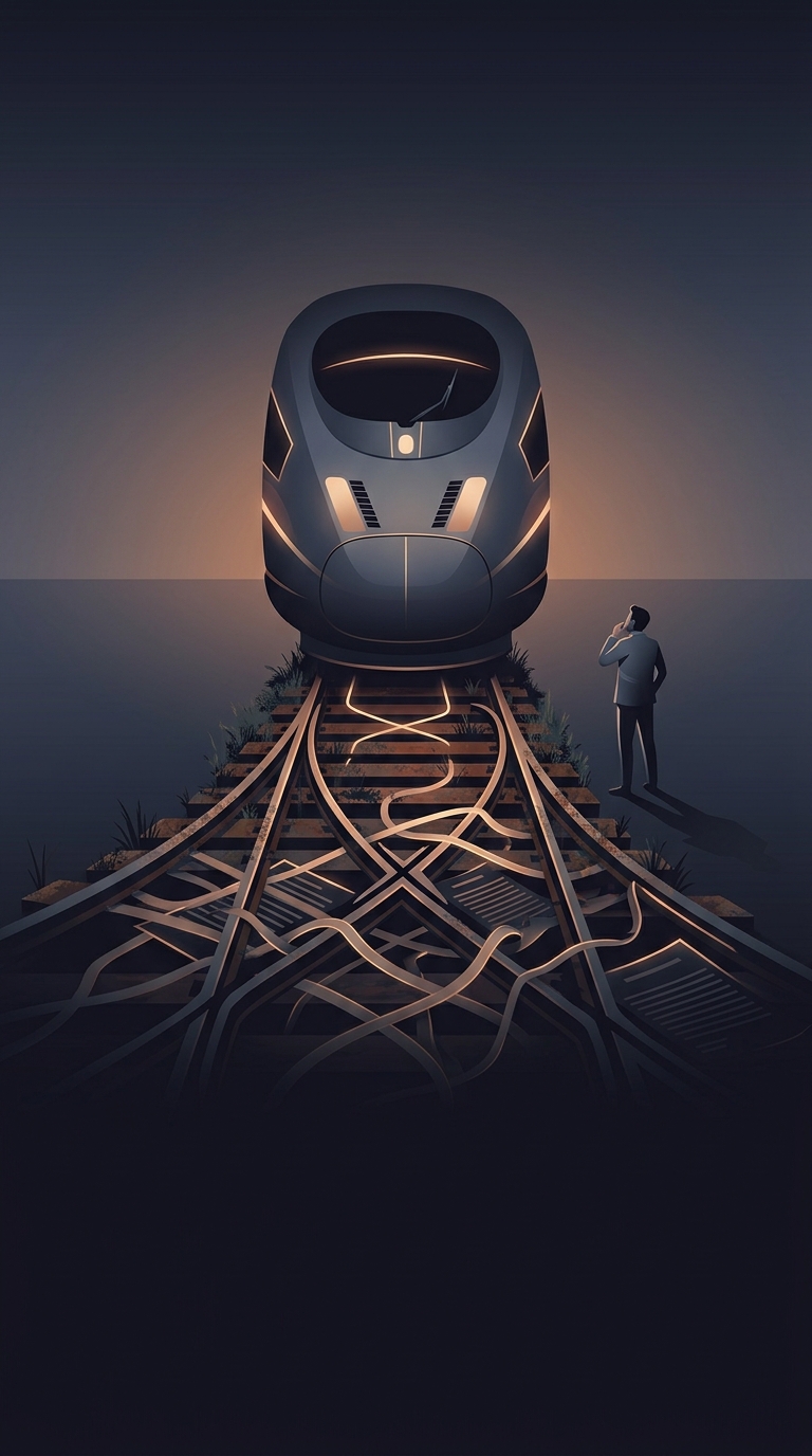 What is the primary, surprising reason the United States completely failed to build a high-speed rail network?