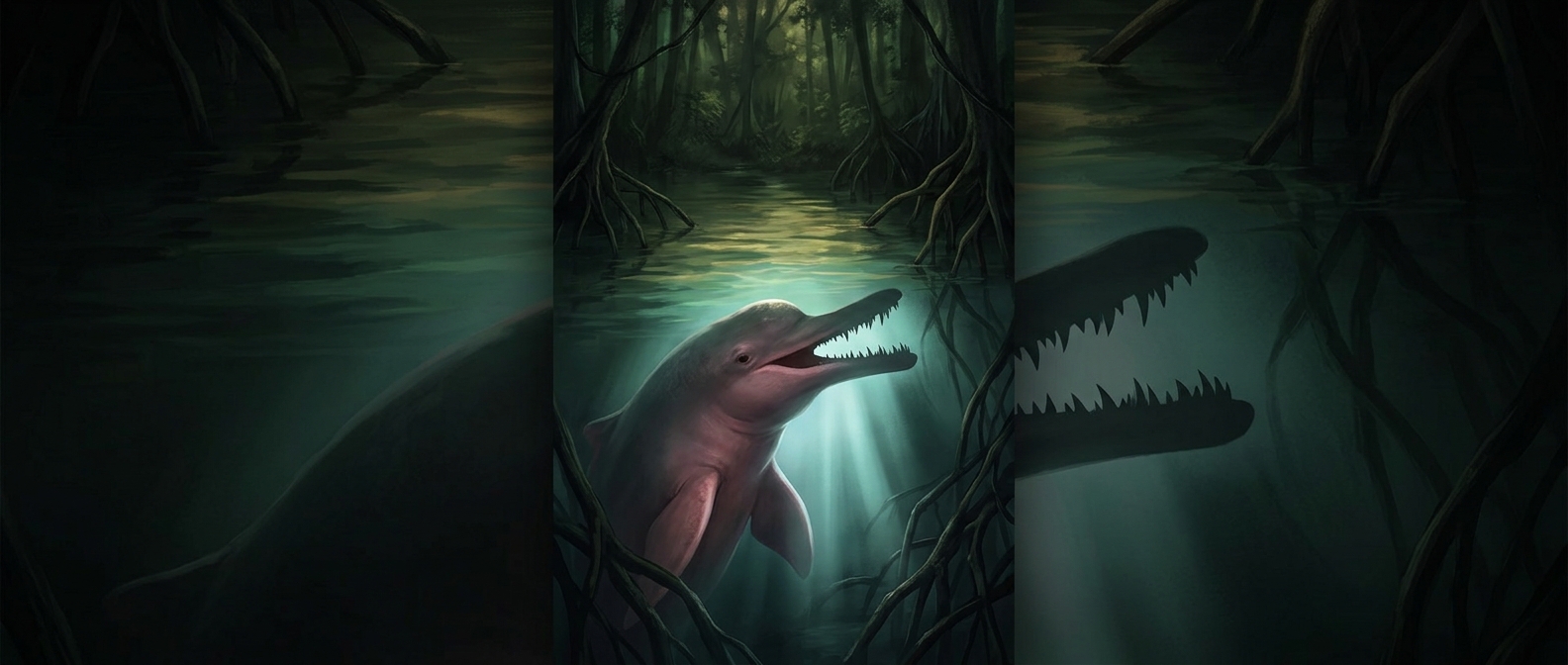 Pink dolphins have surprisingly jagged teeth