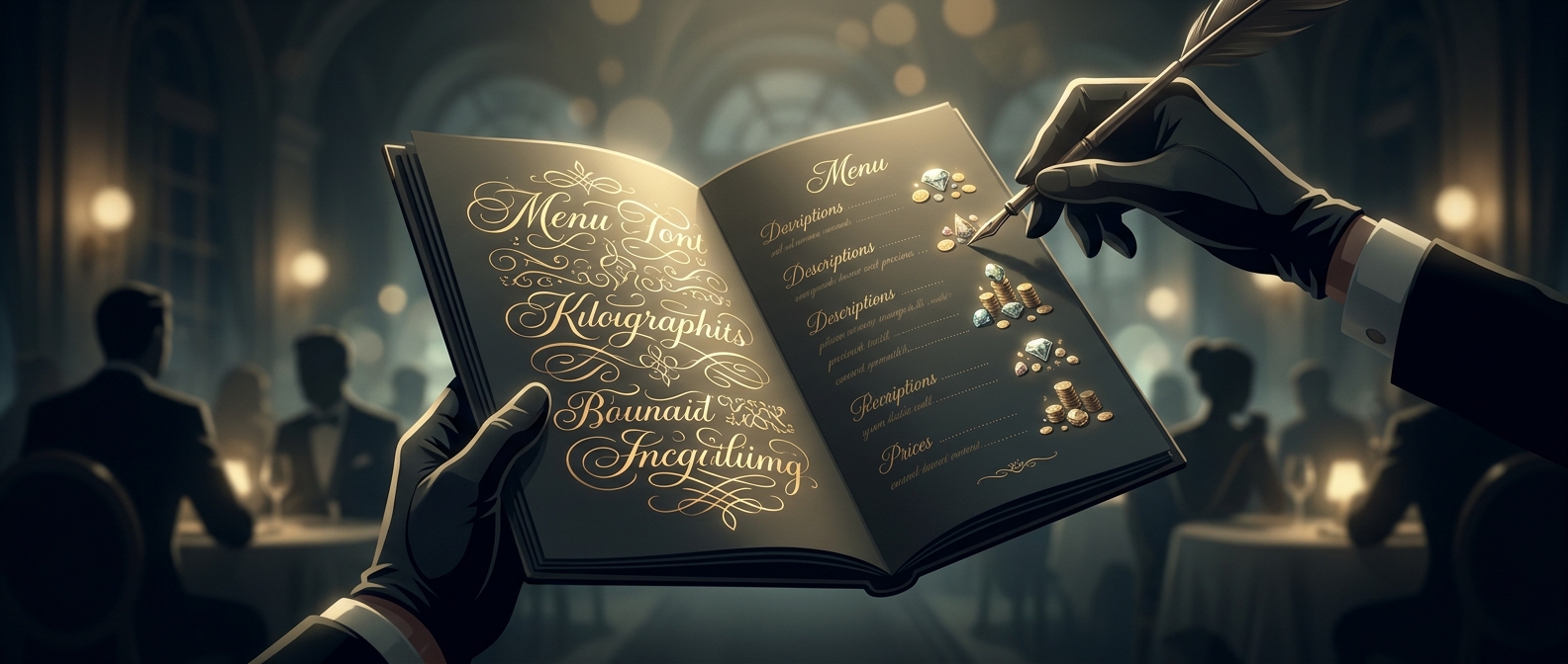 Why hard-to-read menus can make food seem fancier