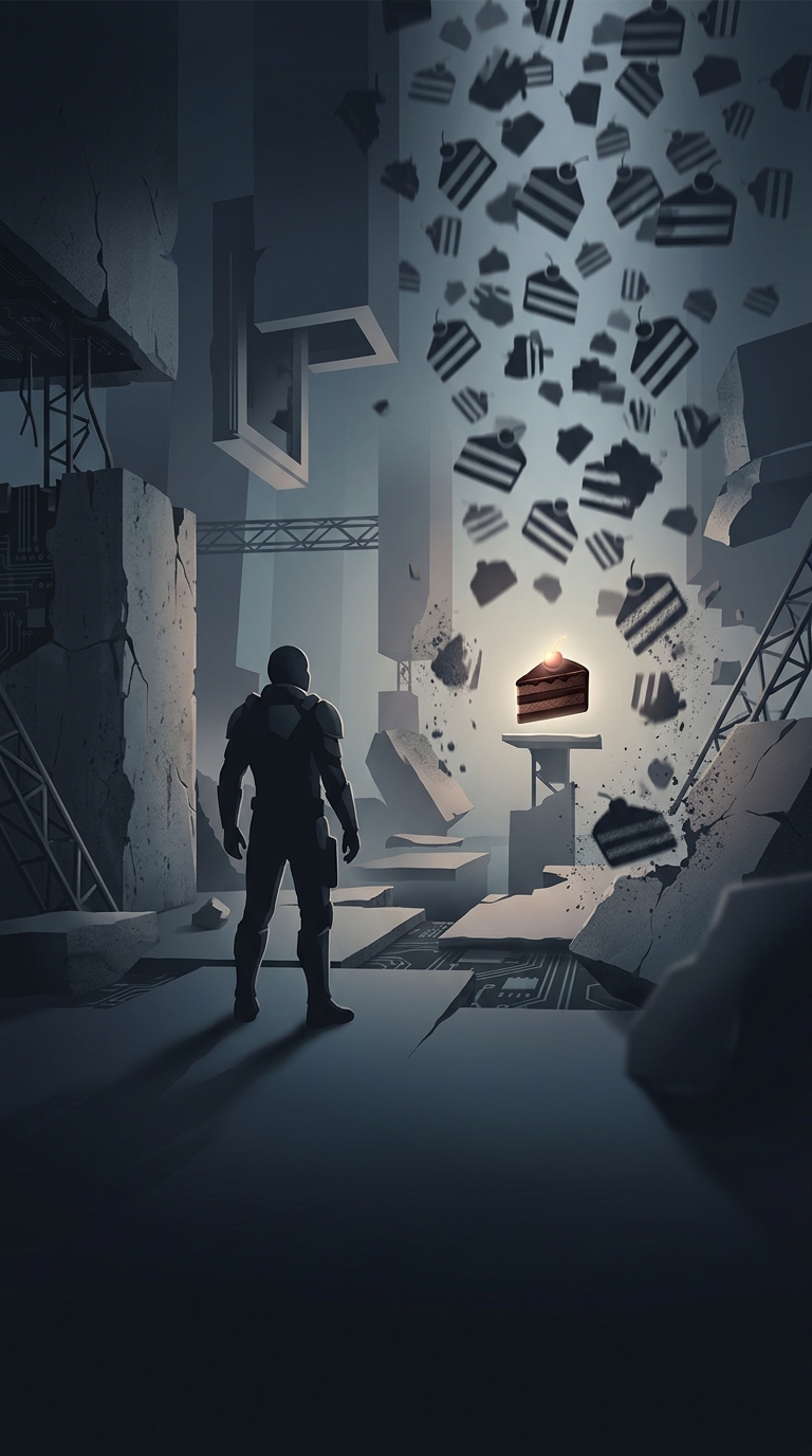 Portal developers utilized the phrase 'The cake is a lie' to motivate the player through its physics-based puzzles, a joke that originated from the team trying to figure out a reason for the protagonist to keep going.