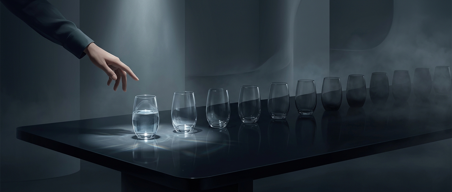 Why each glass of water feels less satisfying