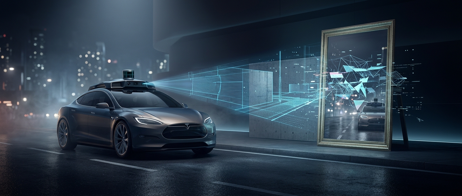 A mirror can fool machine vision