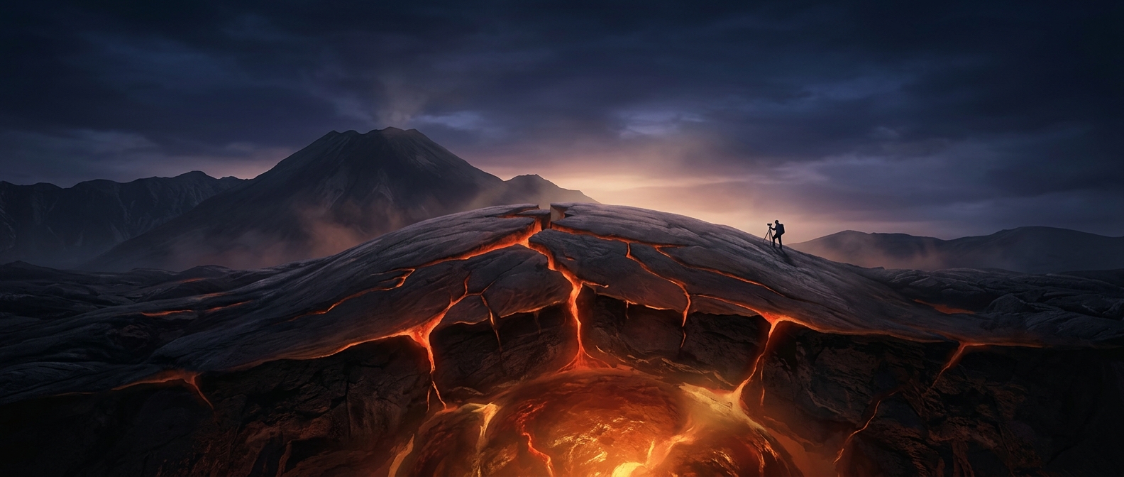 Magma can make the ground swell before an eruption
