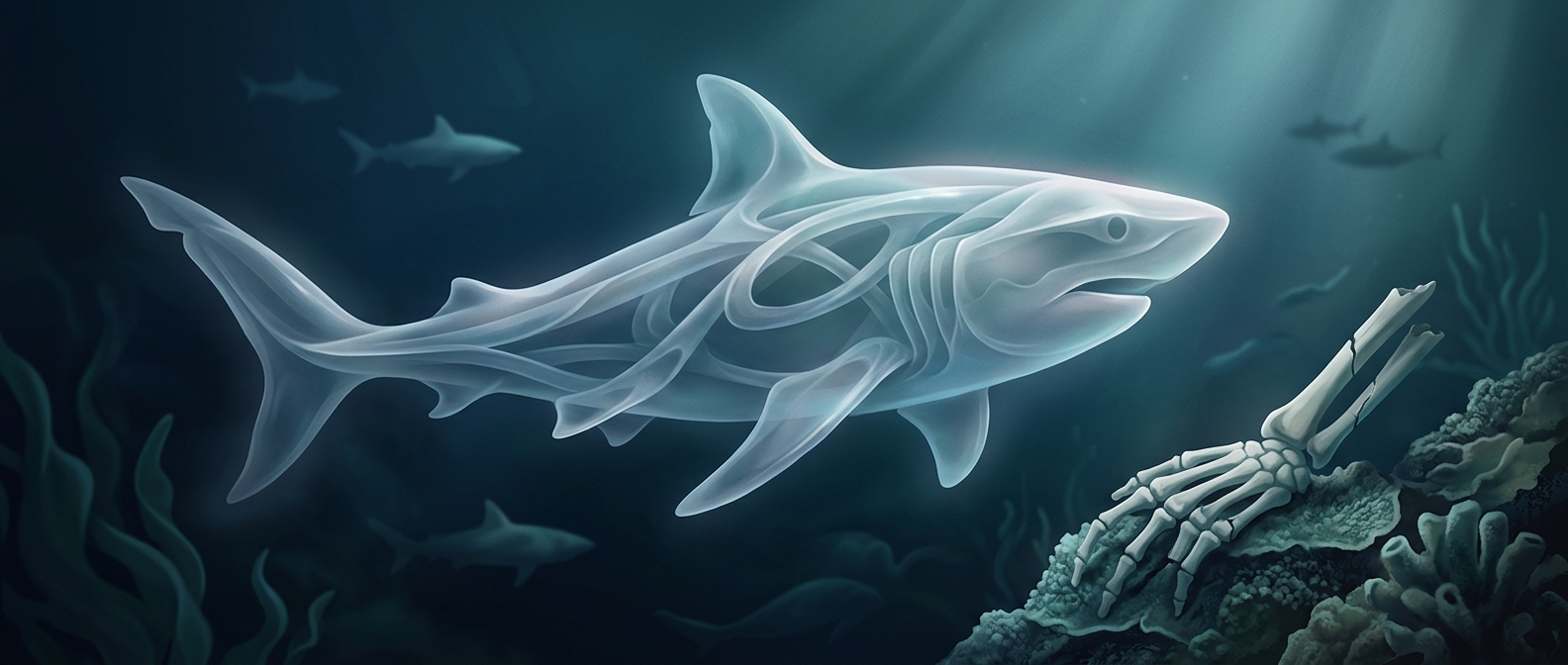 Sharks feature skeletal structures made strictly of cartilage