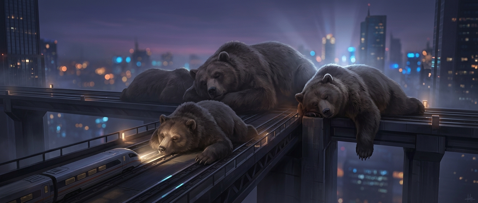A giant blue creature can block a highway by sleeping