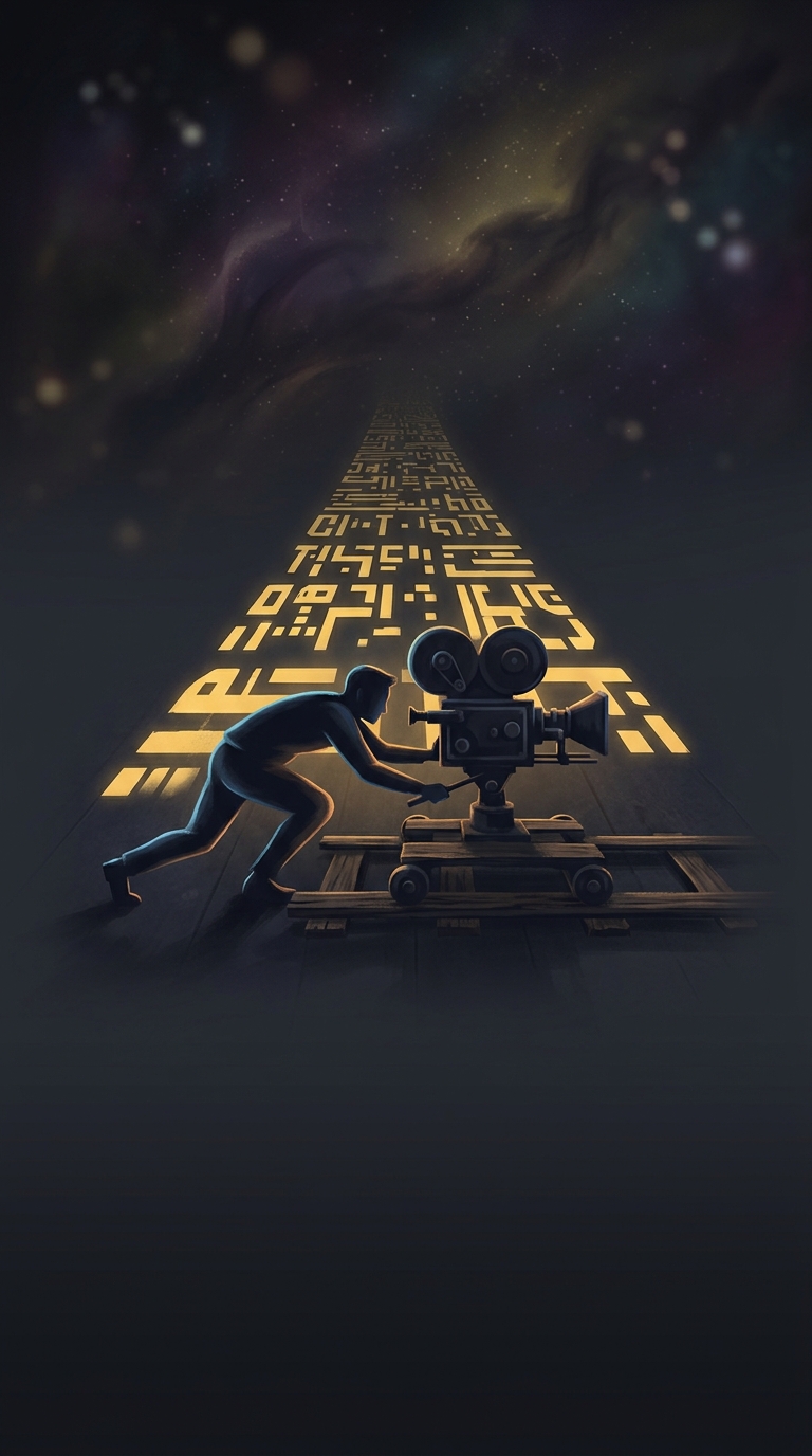Visual effects artists for the original 1977 Star Wars movie filmed the iconic opening text crawl by physically pushing a camera over a giant piece of black paper with yellow letters painted on it.