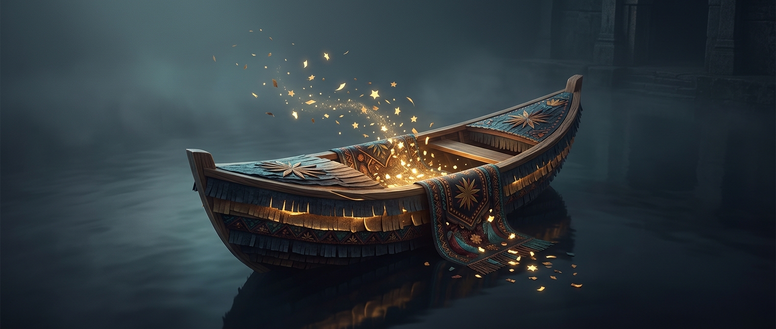 Mexican wooden boats look like floating piñatas