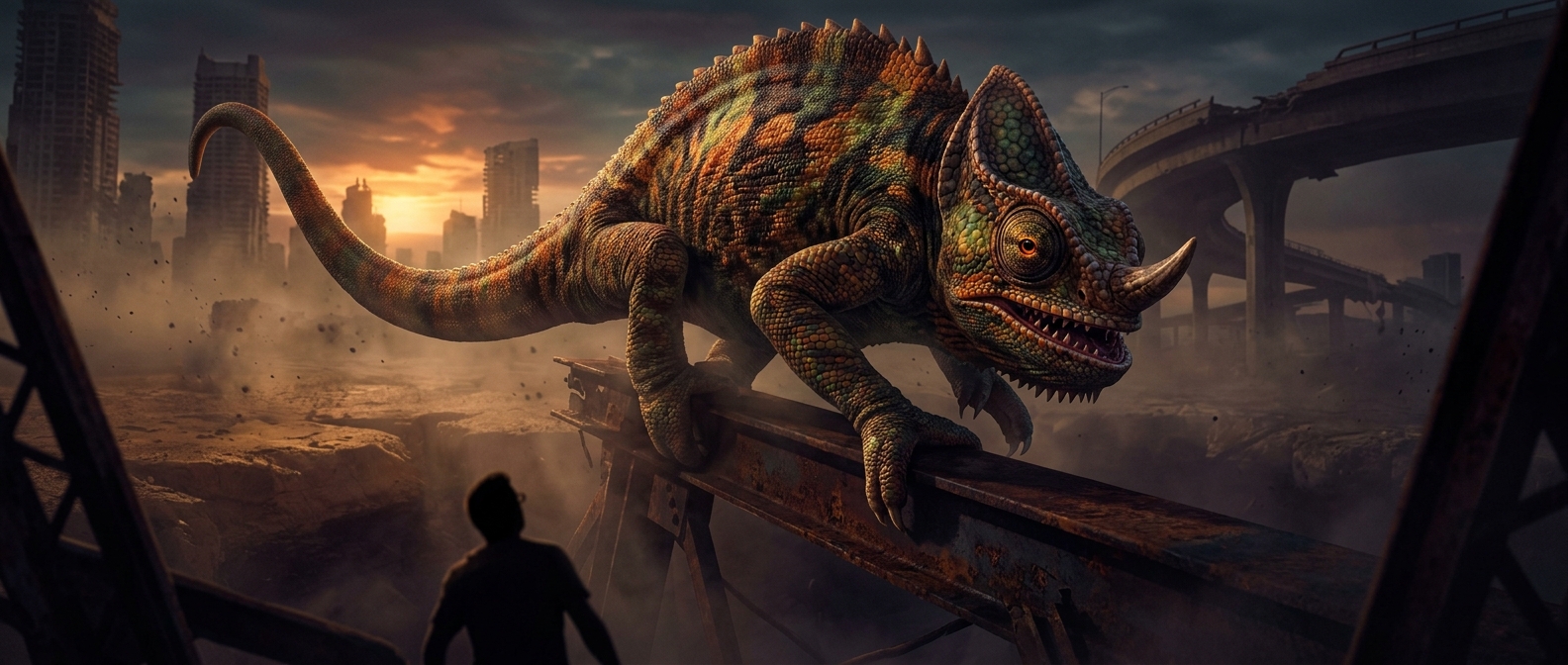 The terrifying monsters descended from pet chameleons