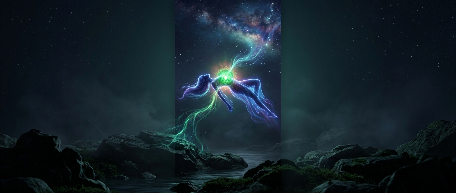 Heart chakra balances physical and astral