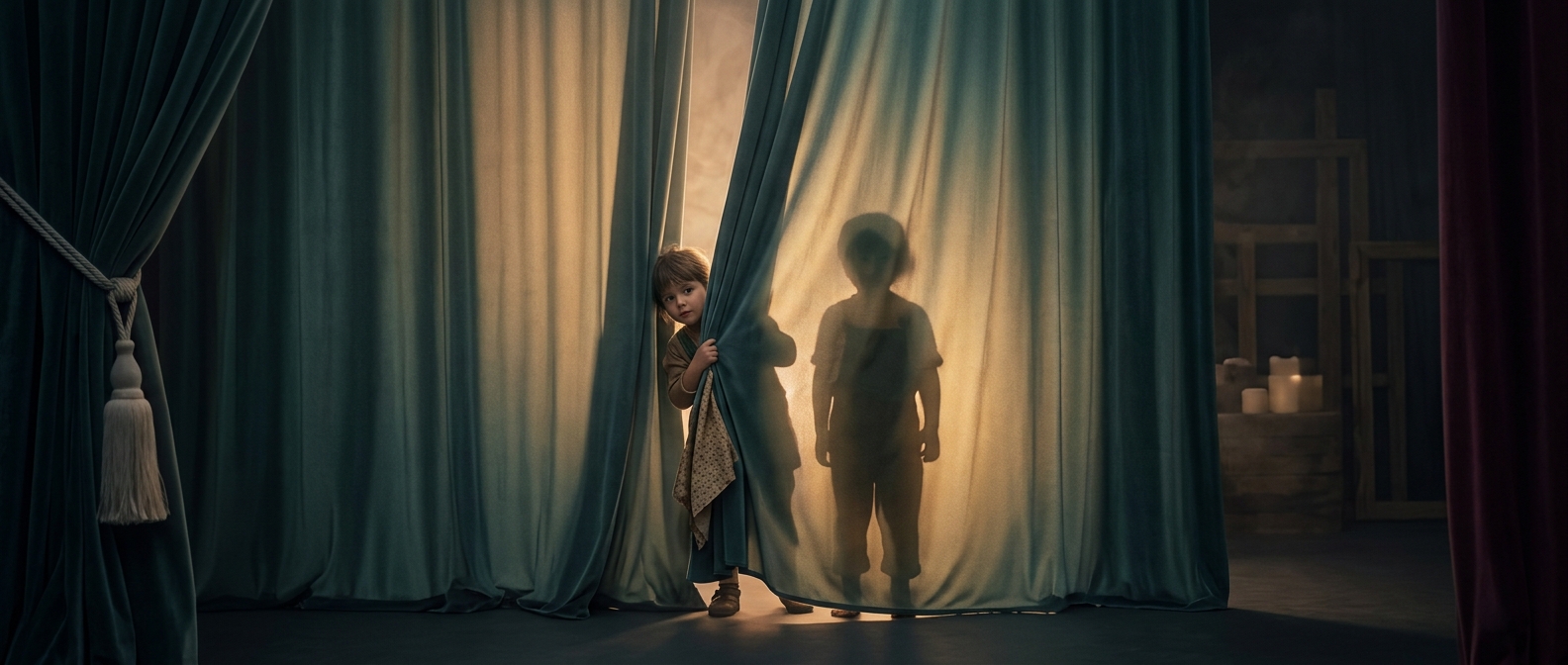 Why children think hiding behind a curtain works