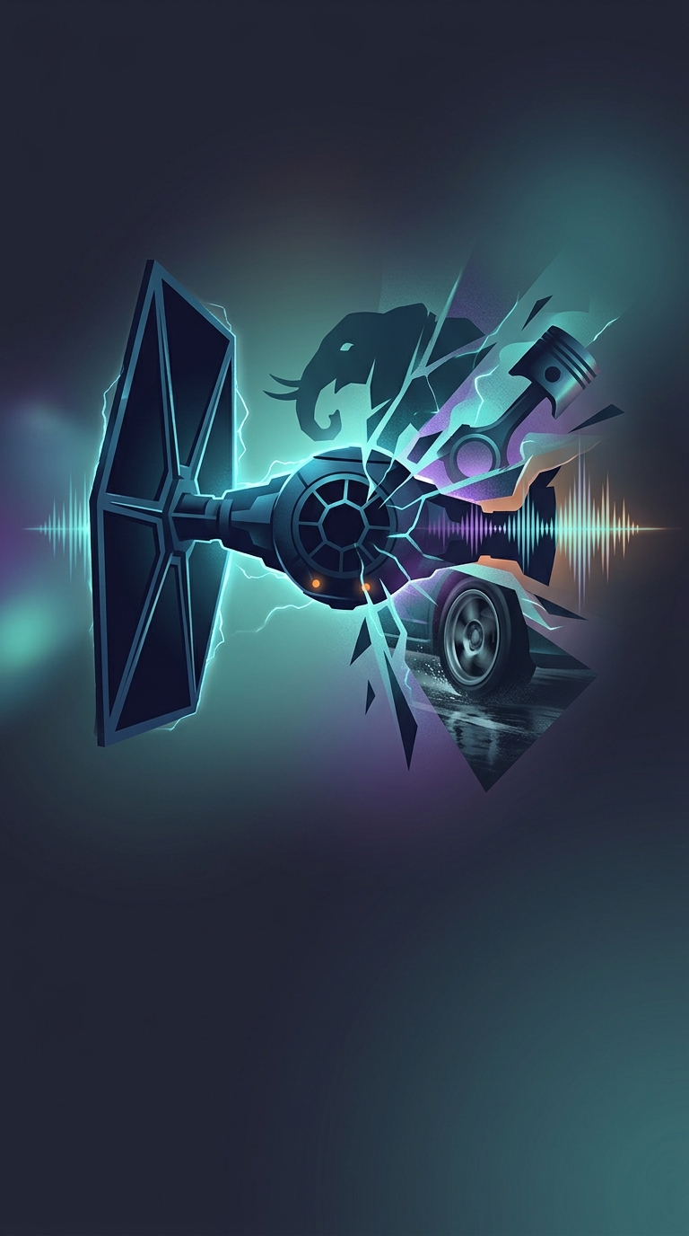 The iconic, terrifying scream of a Star Wars TIE Fighter in space is actually a combination of what two bizarre noises?