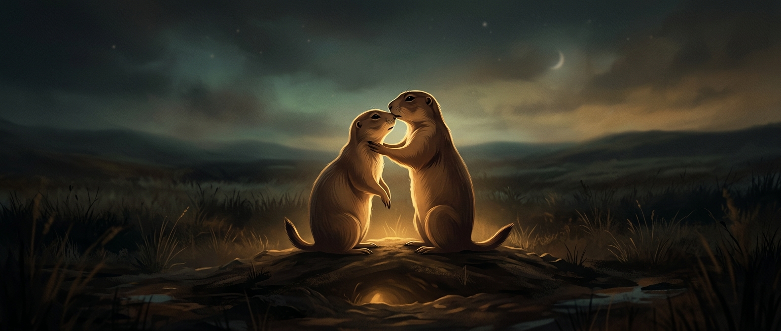 Why prairie dogs appear to kiss