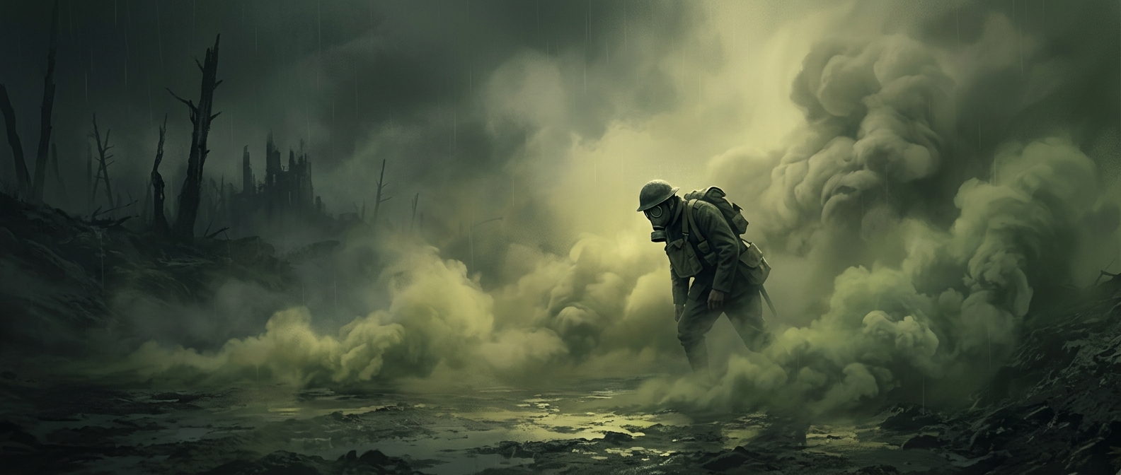 Chlorine gas actively acts as a devastating chemical weapon