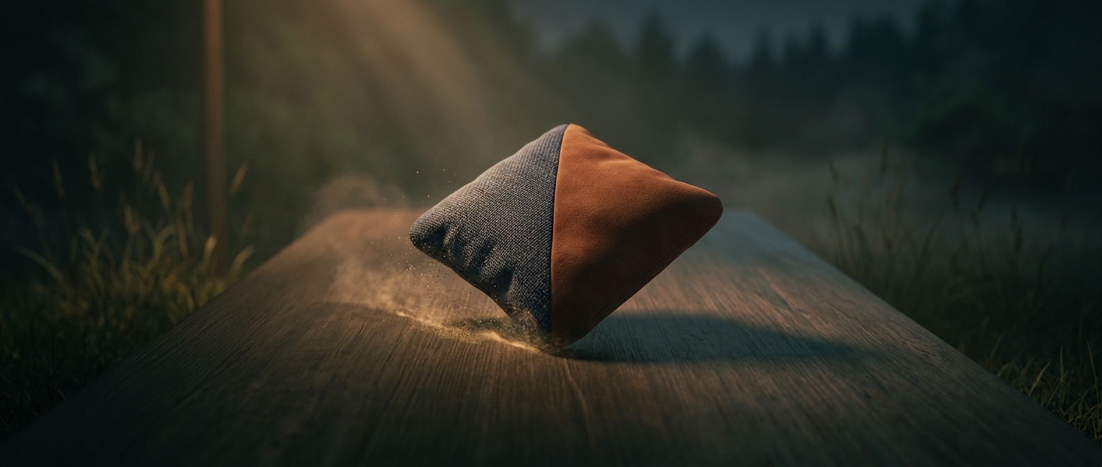 Why cornhole bags have a slick side and a sticky side